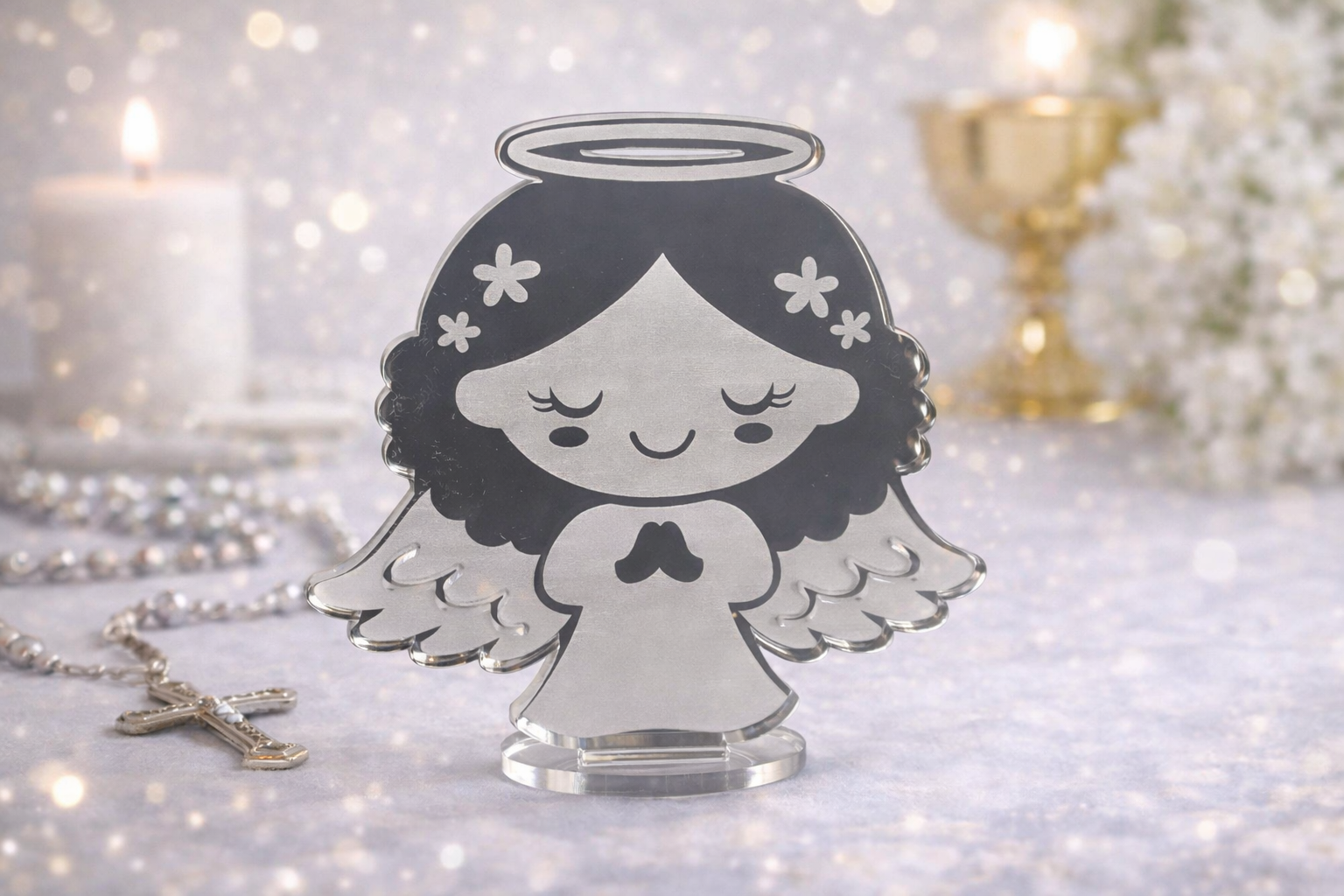 Individual Mirrored Acrylic Religious Figures