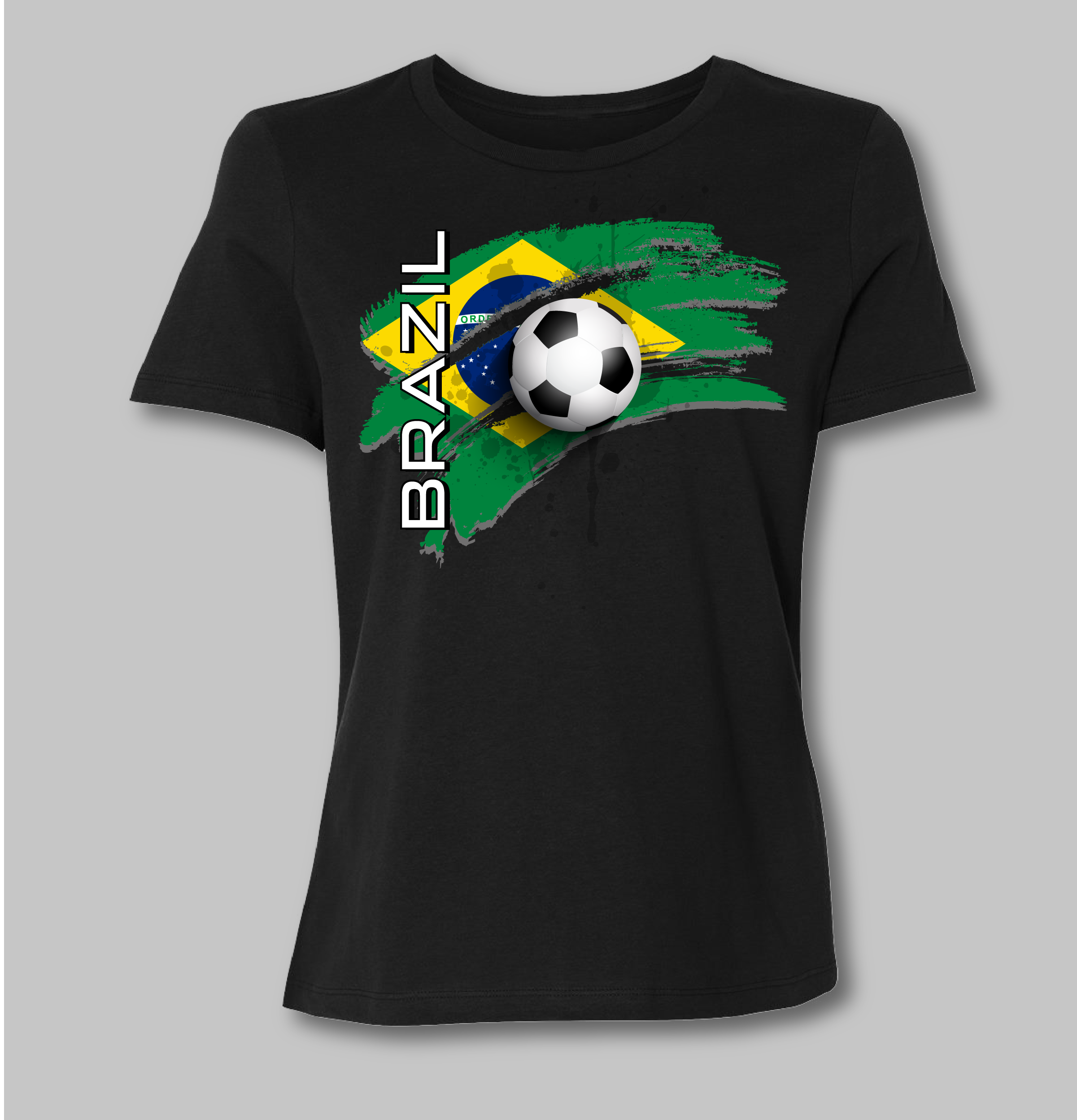 World Cup Soccer Bella Black Fit Shirt