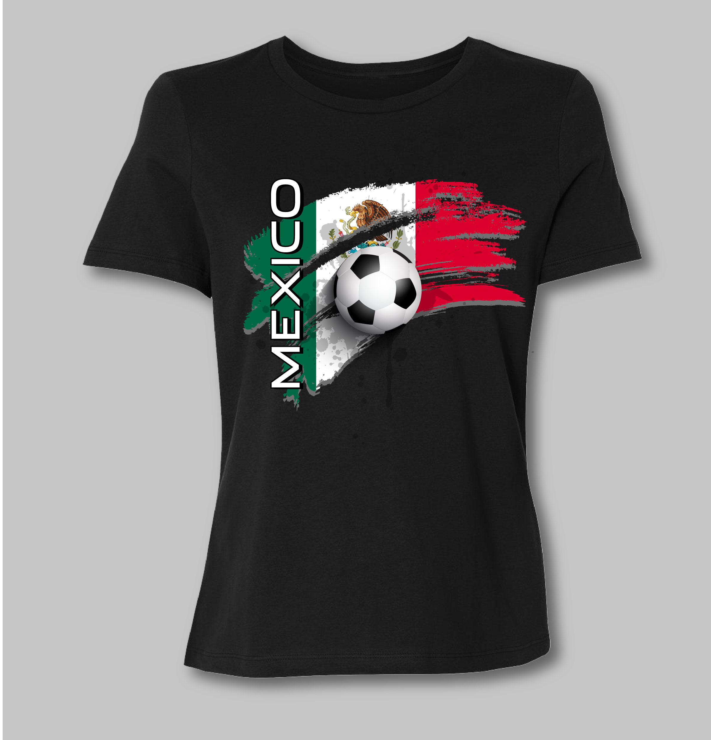 World Cup Soccer Bella Black Fit Shirt