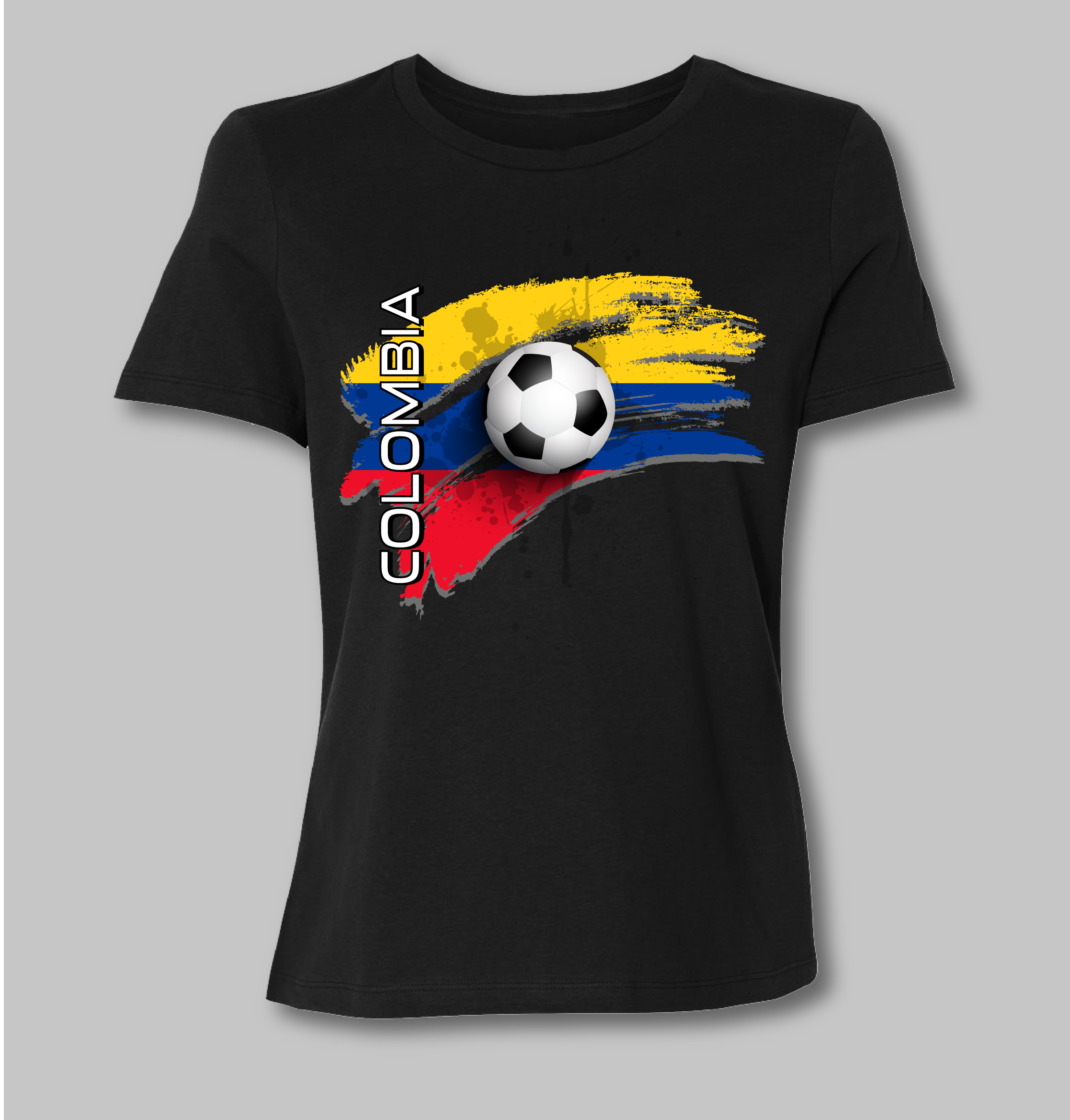World Cup Soccer Bella Black Fit Shirt
