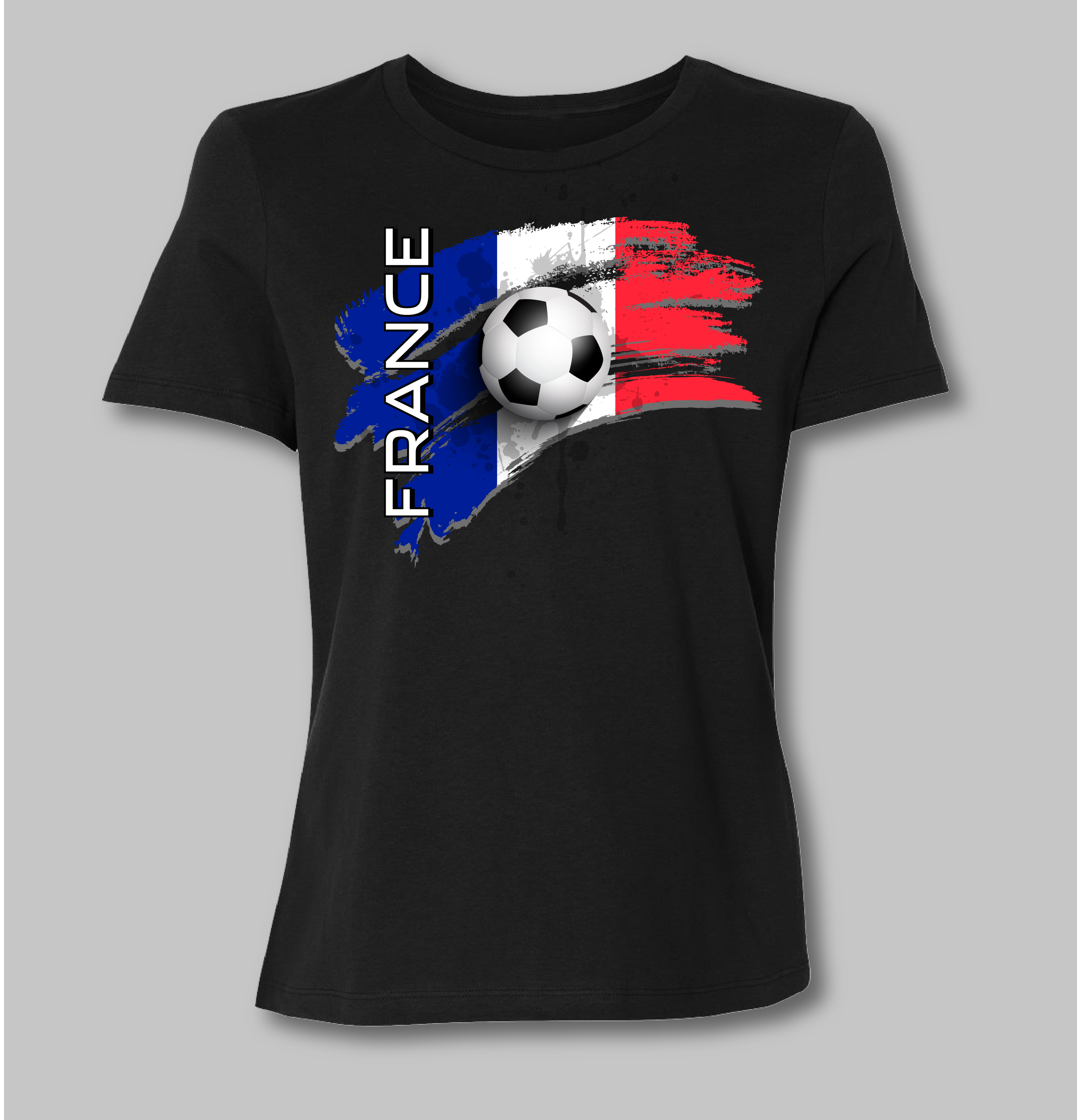 World Cup Soccer Bella Black Fit Shirt
