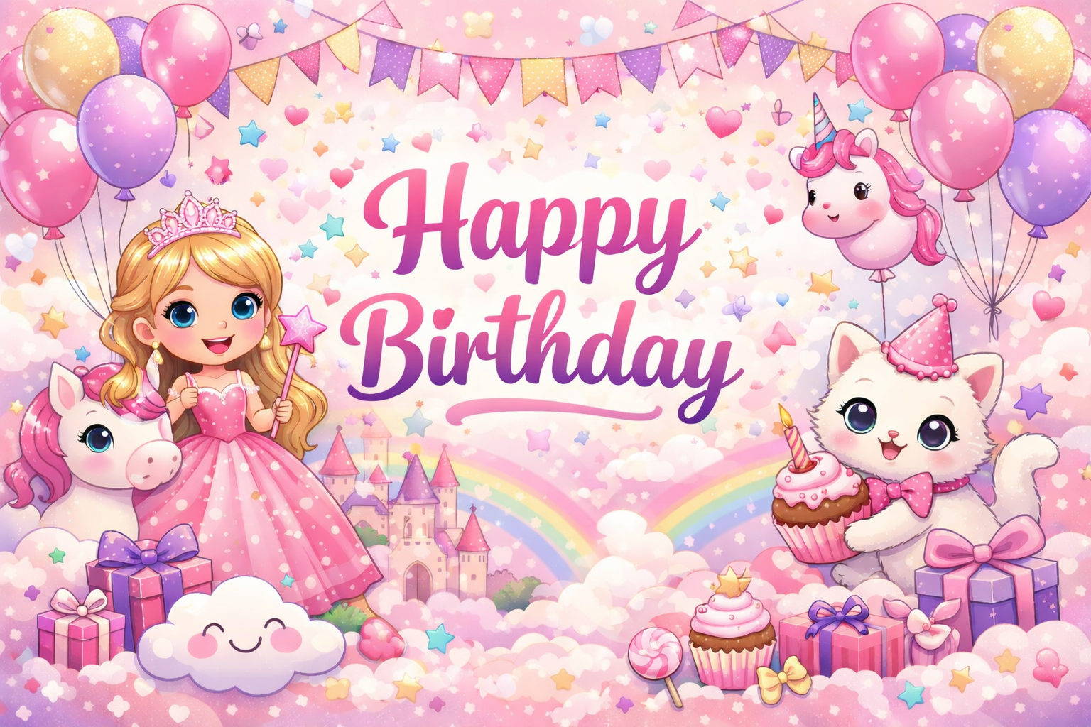 Personalized Banners for Birthday Girl